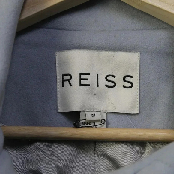 REISS oversized boxy periwinkle Hallie wool/cashmere coat med - Picture 2 of 12